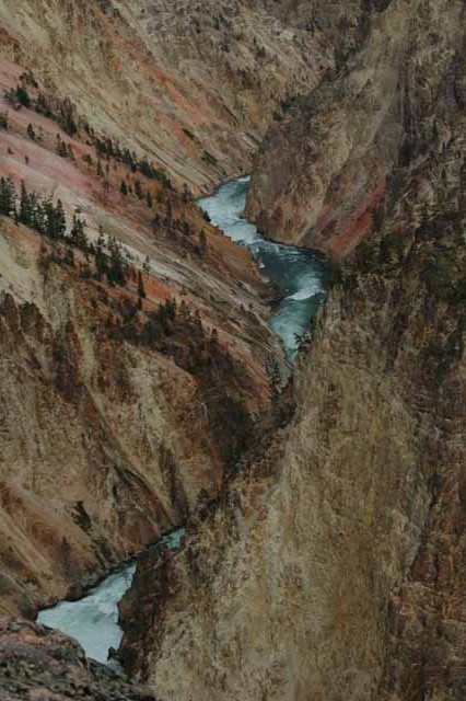 Yellowstone River and canyon wall